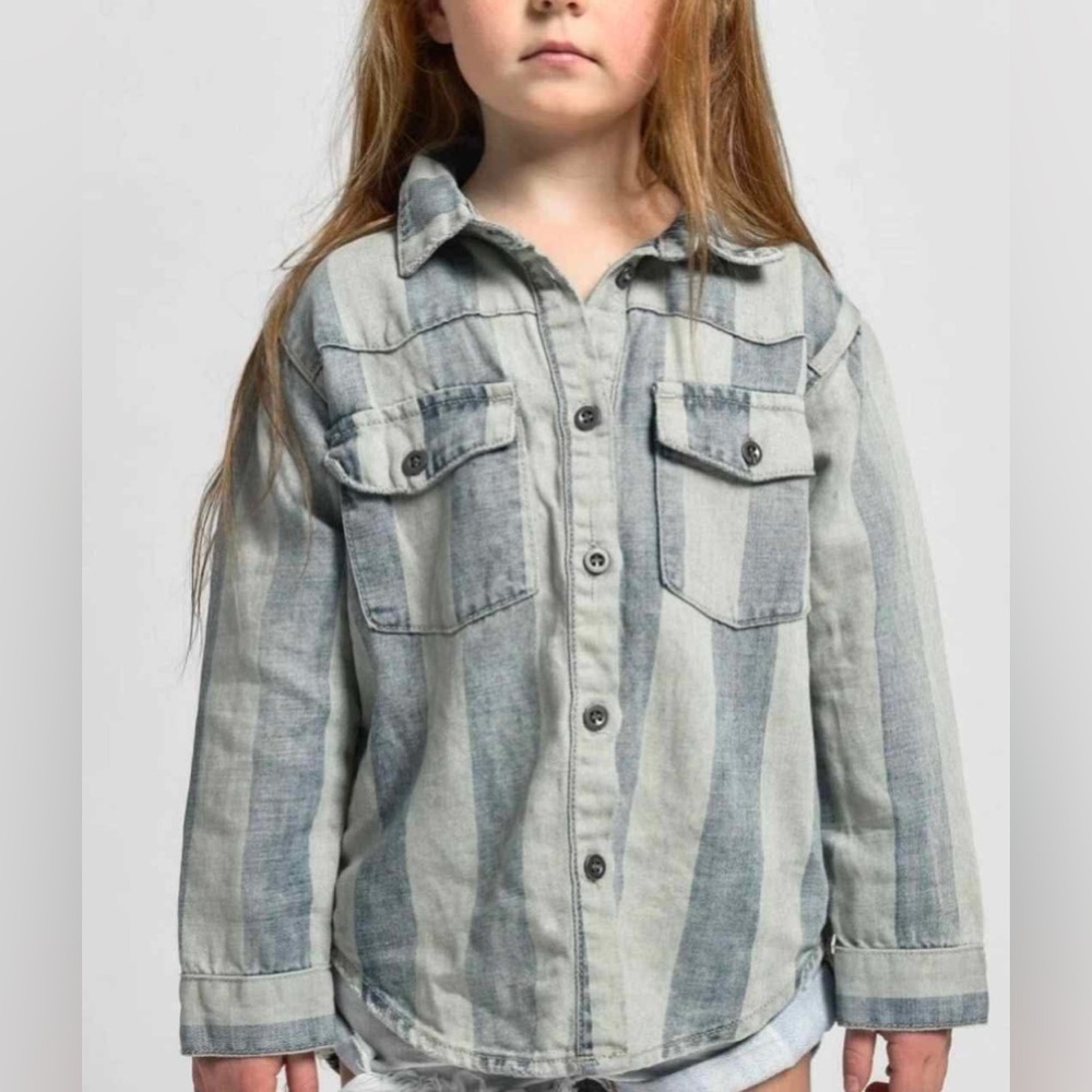 One Teaspoon Girls Striped Vintage Shirt - Size 8-9